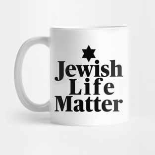 Jewish Life Matter Black Text Mug